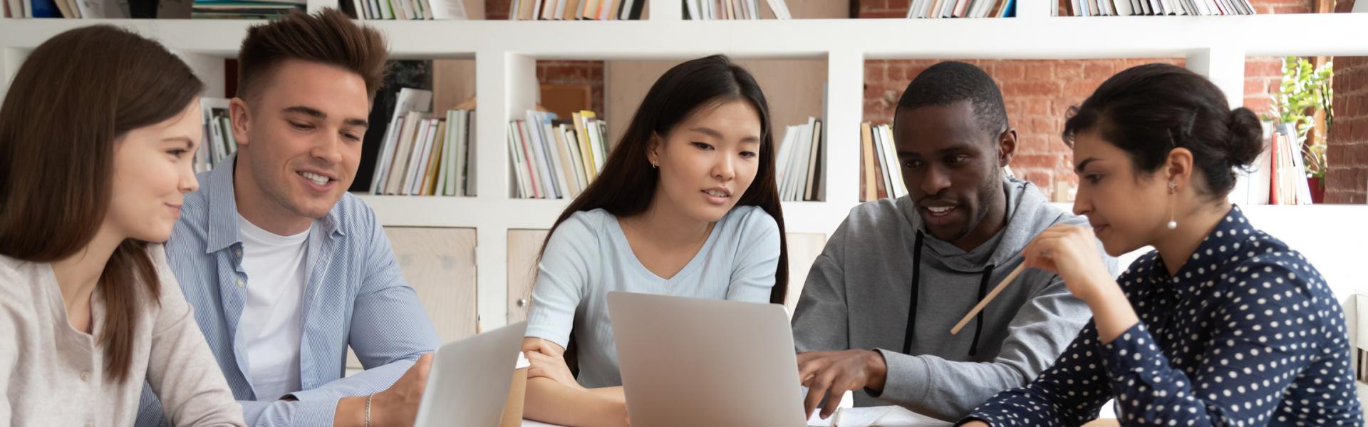 Photo of students in a group discussion